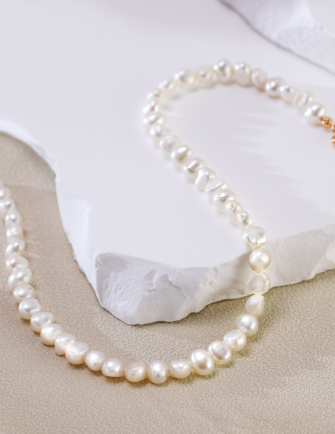 Timeless Baroque Pearls Necklace with Sophisticated Gold Clasp