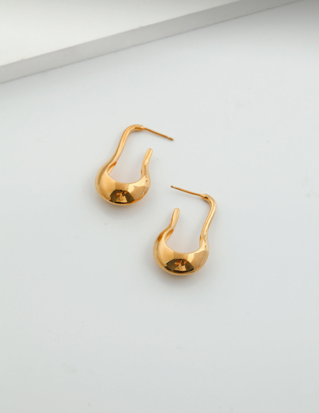 Minimalist basic earrings, silver & gold