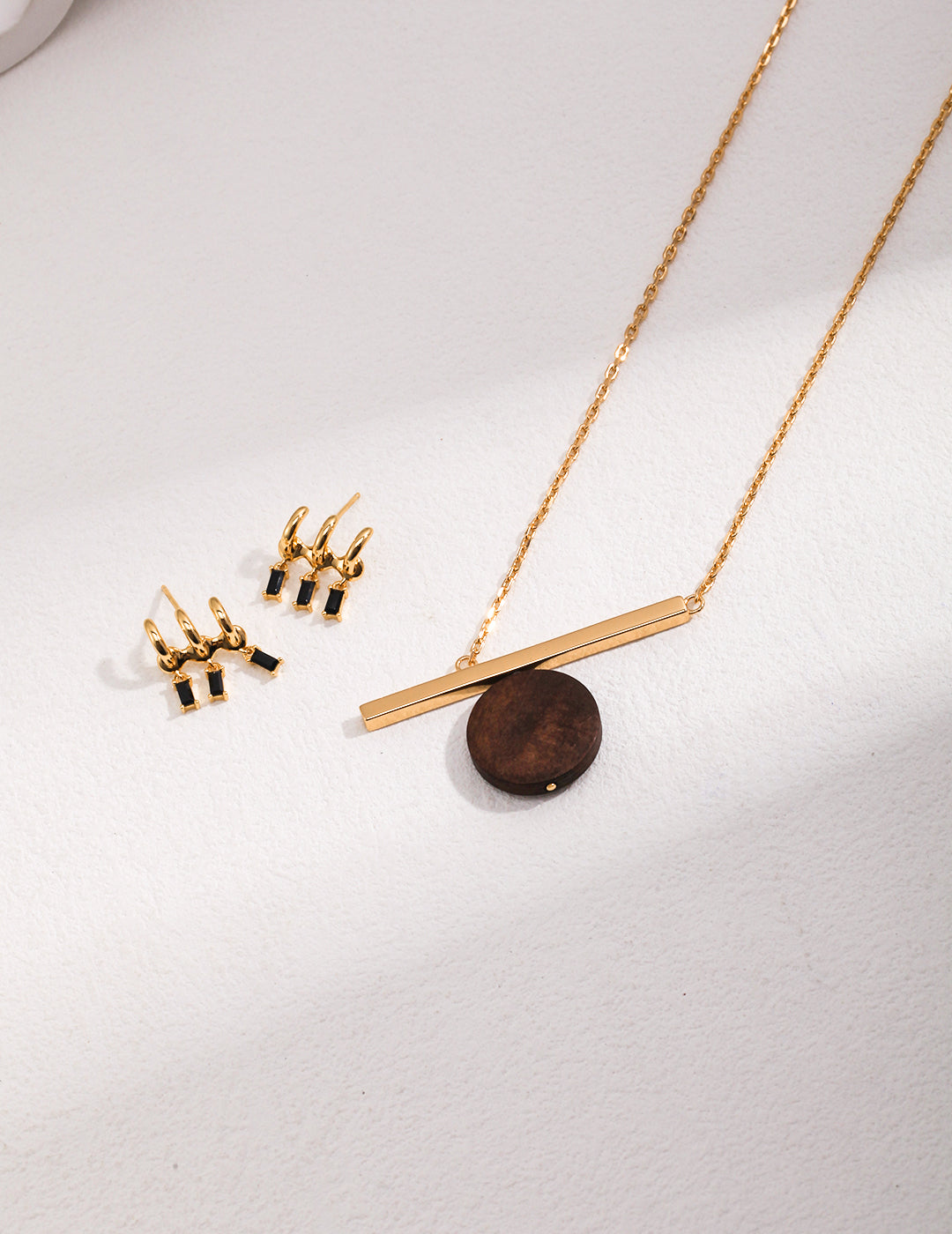 Minimalist trio blue stud earrings, silver & gold