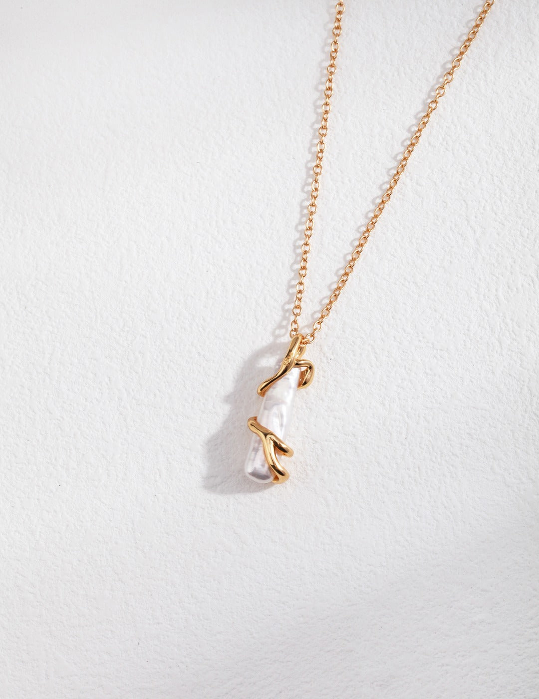 Cosette Baroque Pearl Silver Necklace
