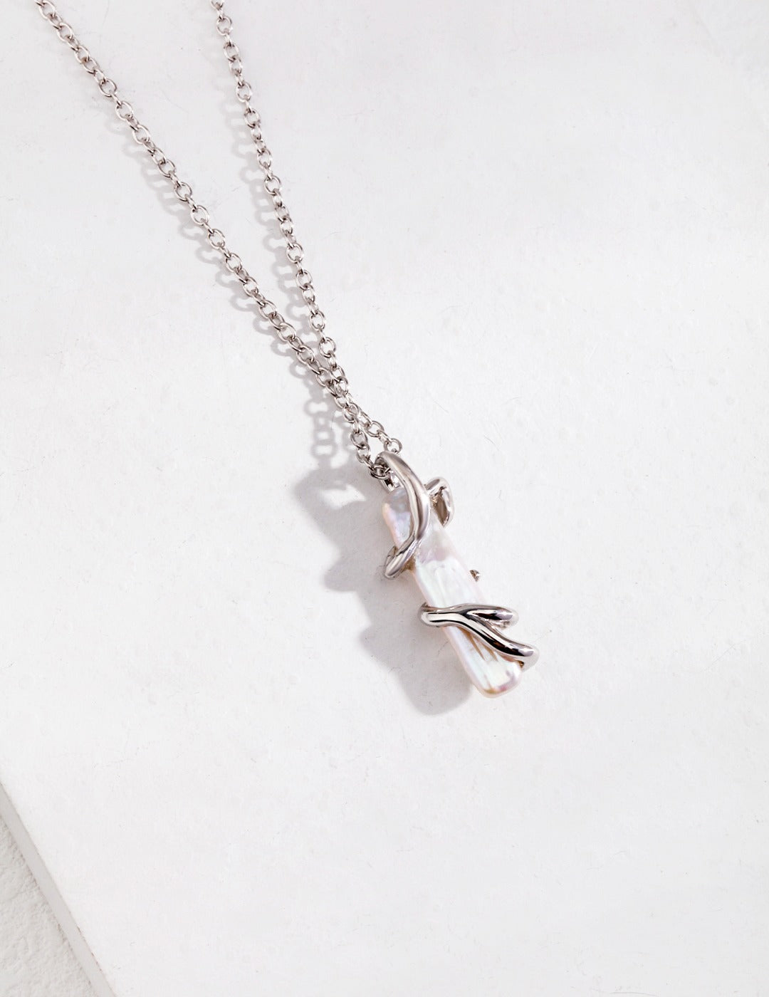 Cosette Baroque Pearl Silver Necklace