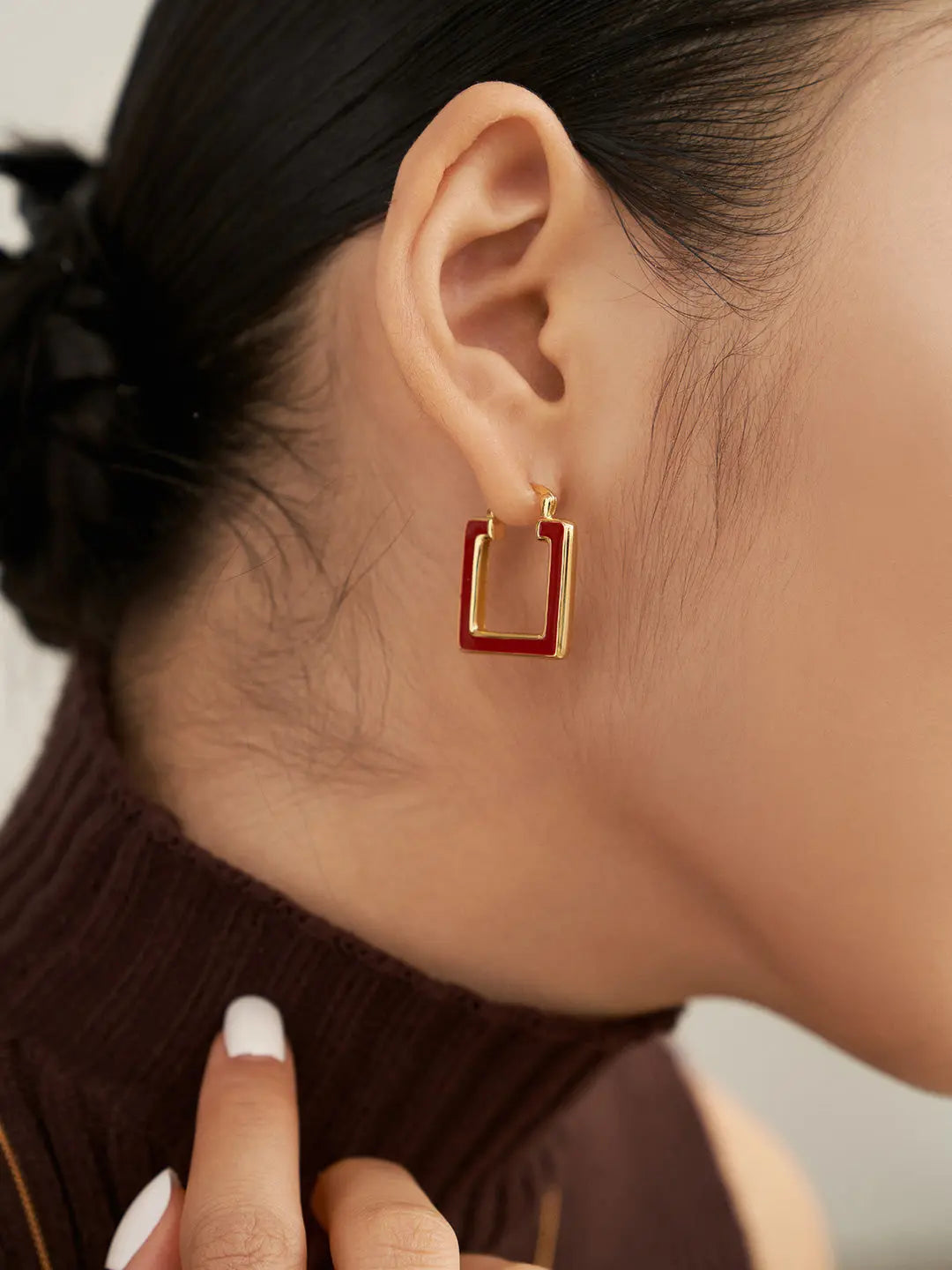 Minimalist Square Hoop Earrings