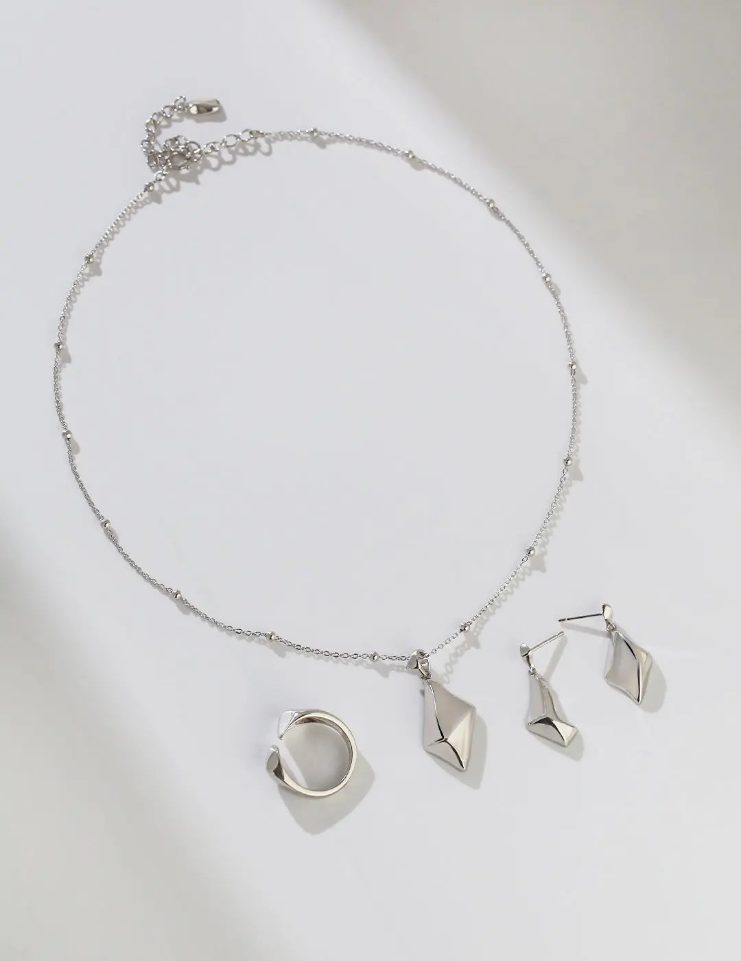 Suzanne Rhombus Drop Stud Earrings