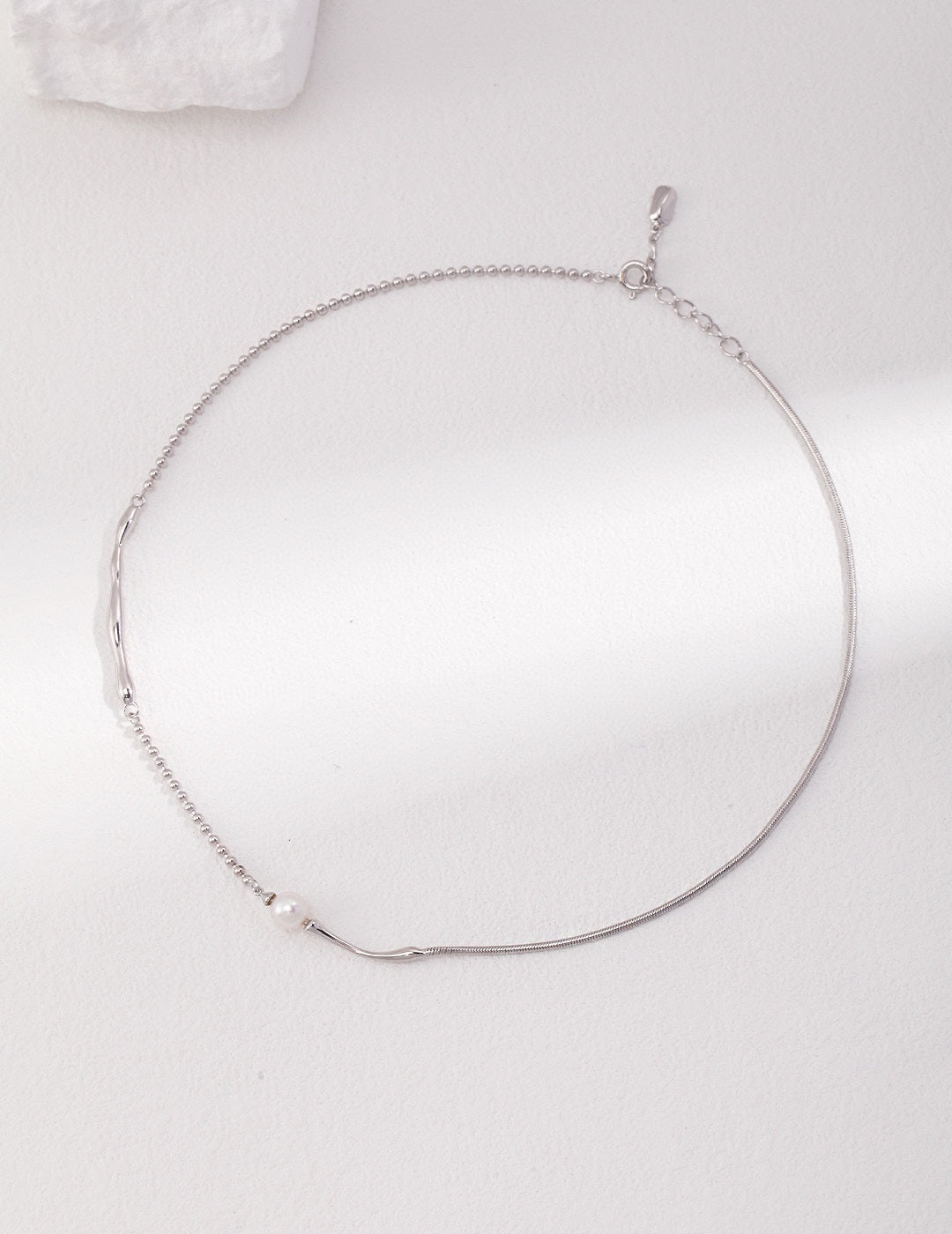 Minimalist Unique One Pearl Necklace