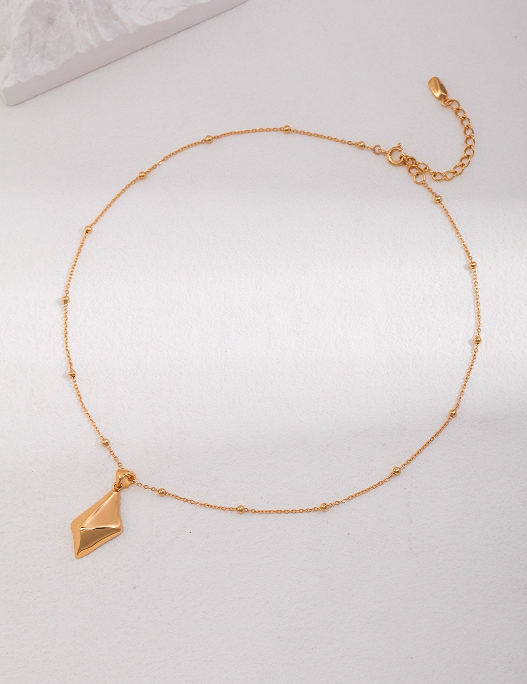 Minimalist pyramid necklace