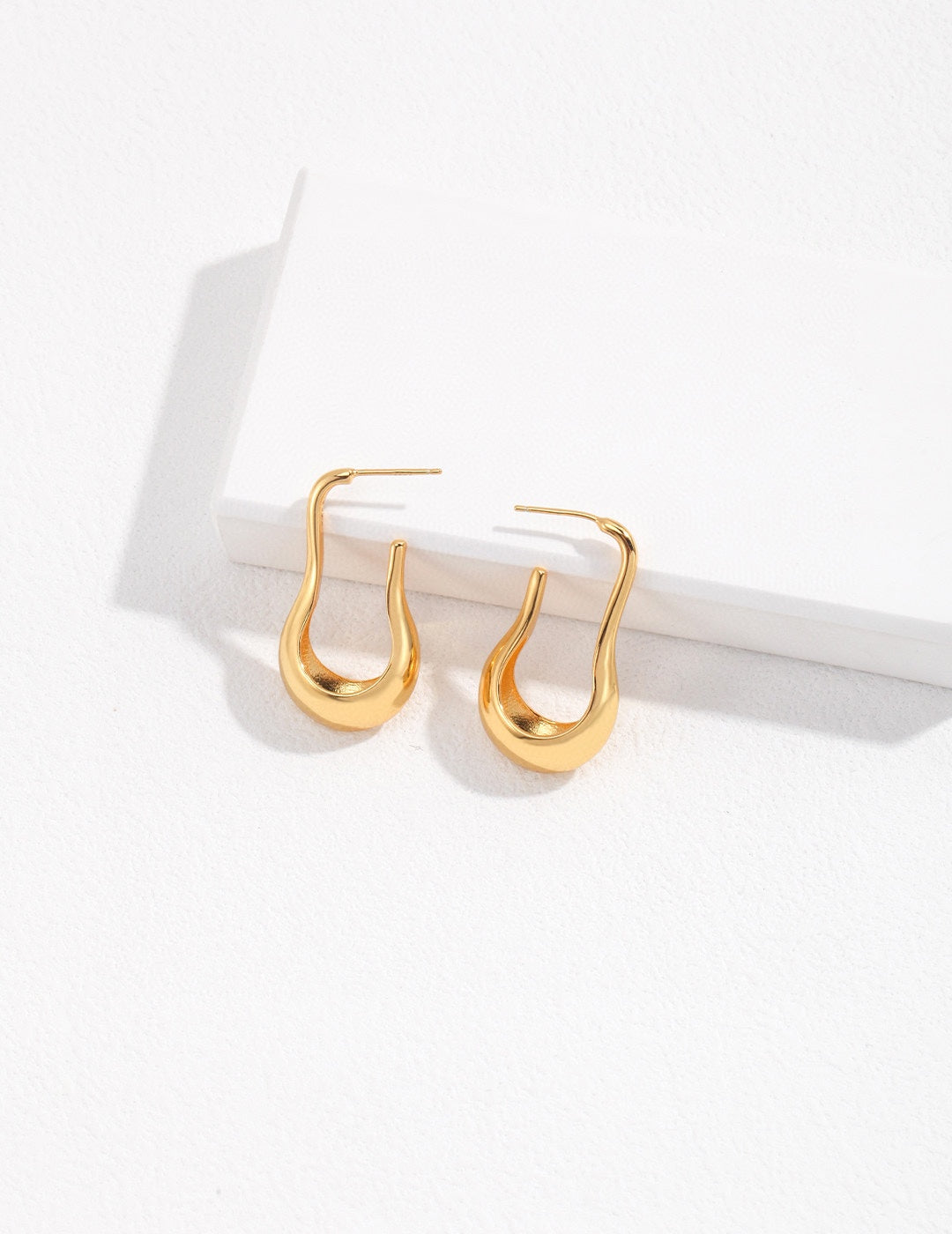 Minimalist basic earrings, silver & gold