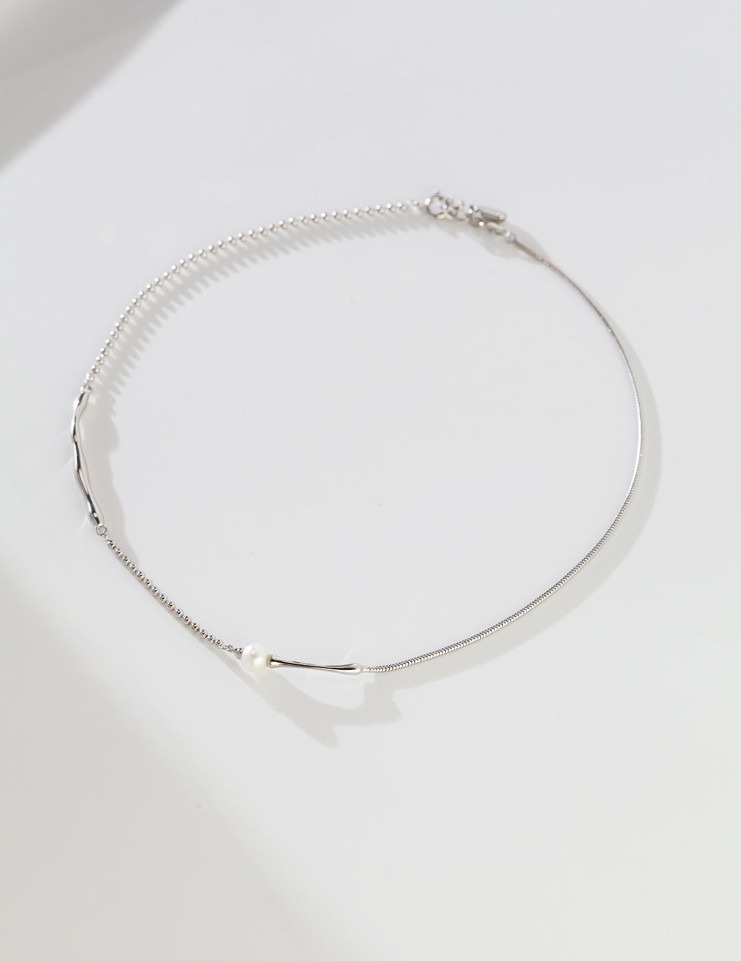 Minimalist Unique One Pearl Necklace