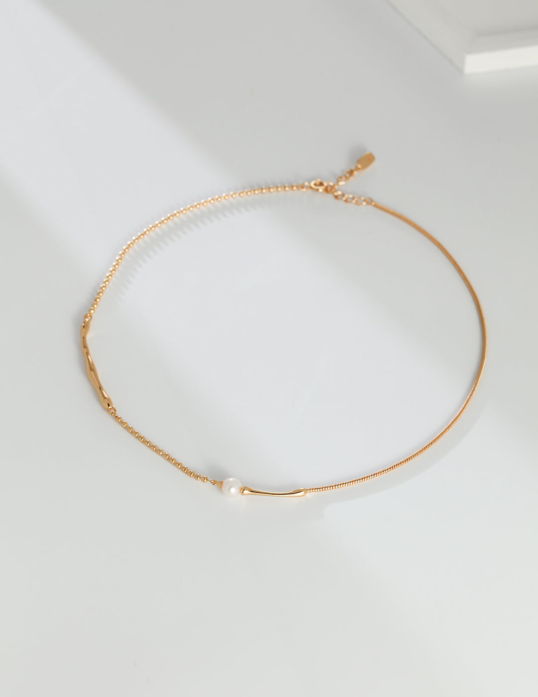 Minimalist Unique One Pearl Necklace