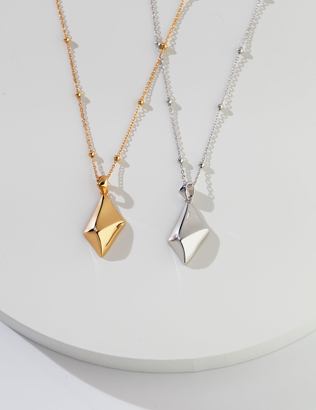 Minimalist pyramid necklace