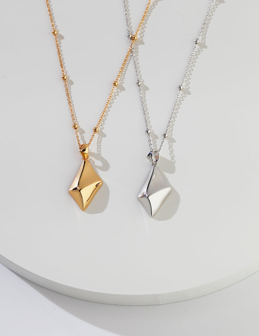 Minimalist pyramid necklace