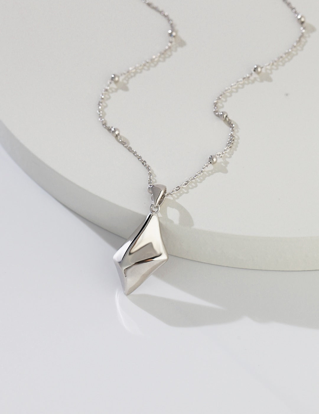 Minimalist pyramid necklace