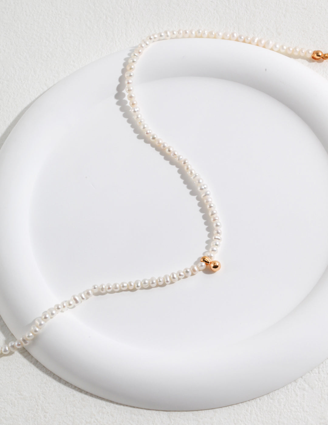 Small Pendant with Potato Pearl Strand Necklace