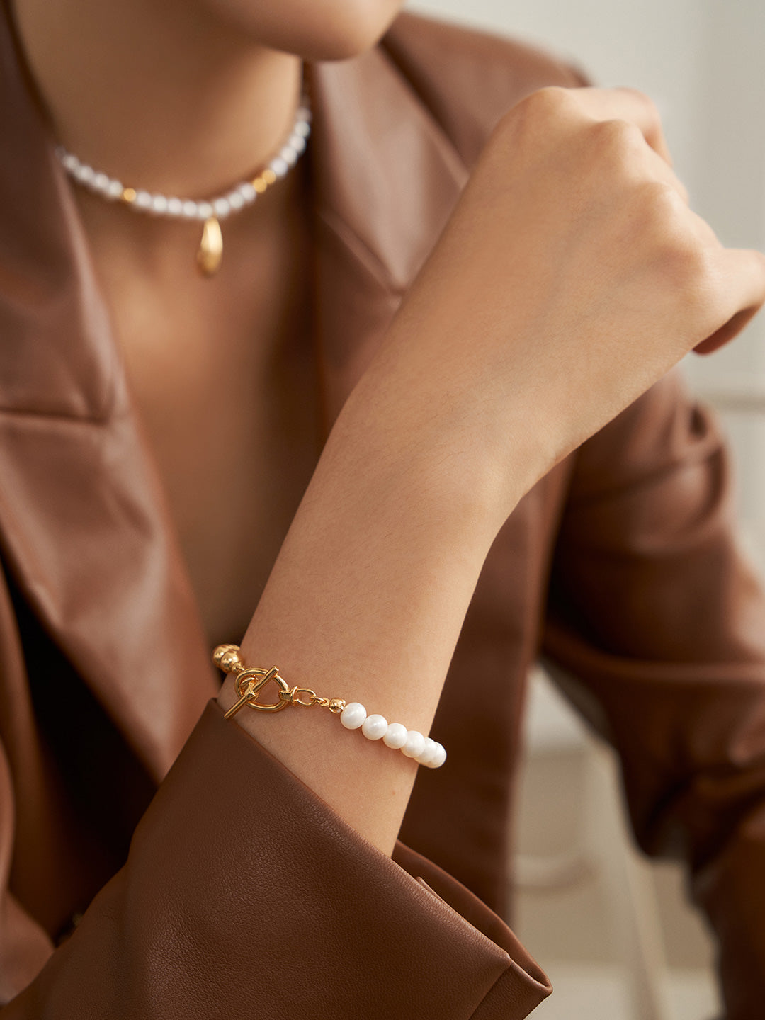 Monette Beaded Pearl Bracelet